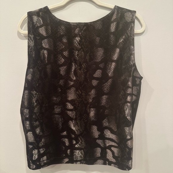 Vintage Velvet Textured Tank Top Grunge Whimsigoth Dark Sz 14 Petite - Picture 5 of 8